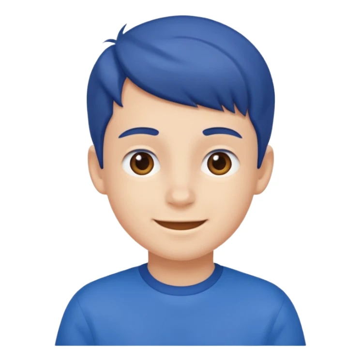 blue Boy happy sticker