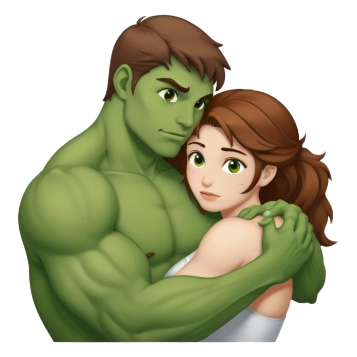 Hulk in love girl sticker