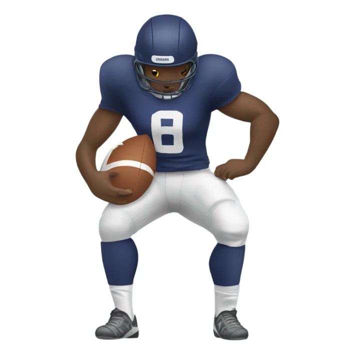 Football player getting injured  sticker