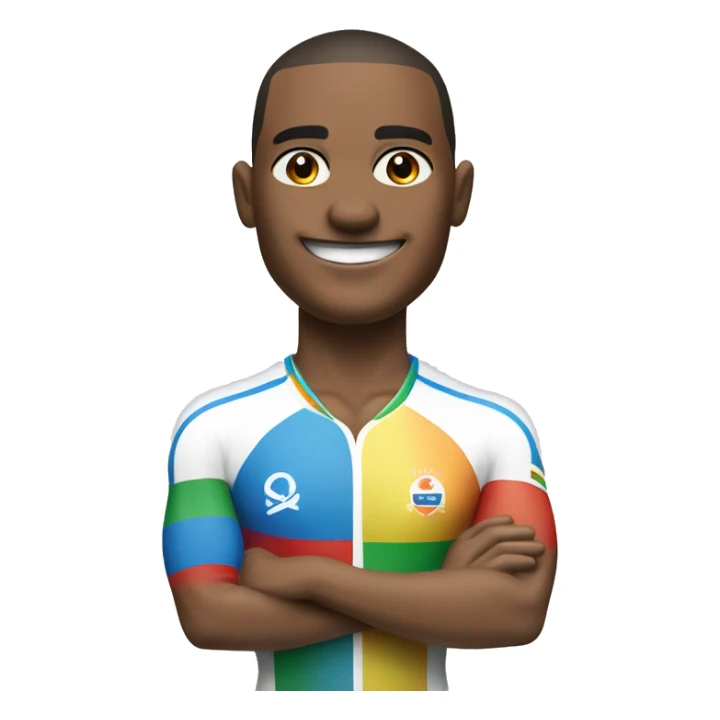 maillot champion du monde couleur arc en ciel sticker