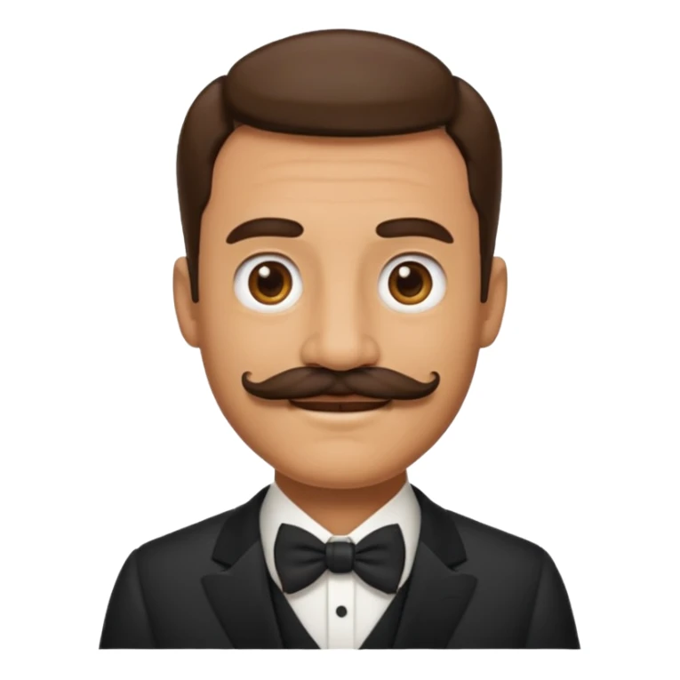 Make a father emoji and a formal dress and mustache sticker