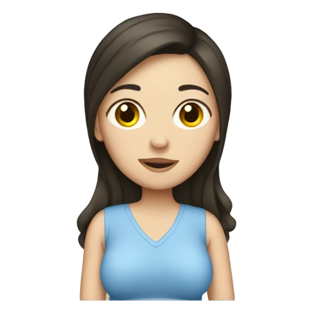 Pregnant Caucasian with dark hair sticker