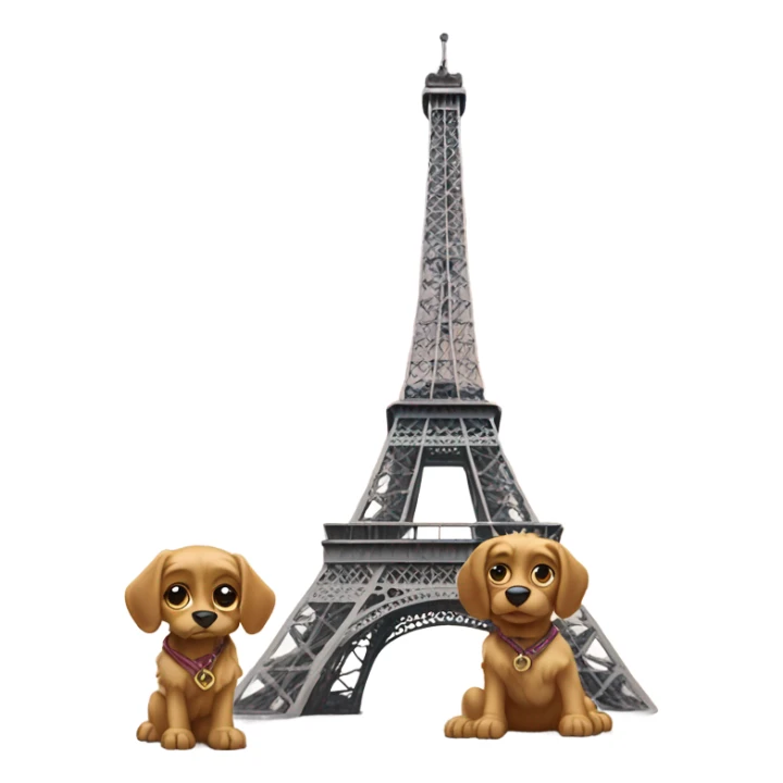 Griff stand infront of Eiffel tower of Eiffel  sticker