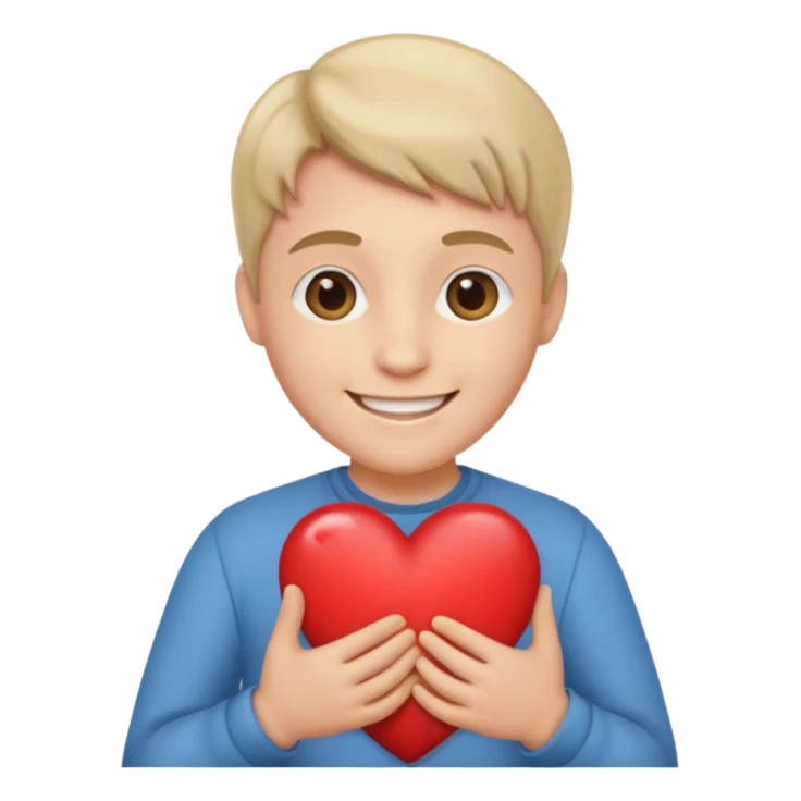 Calin avec cœur sticker