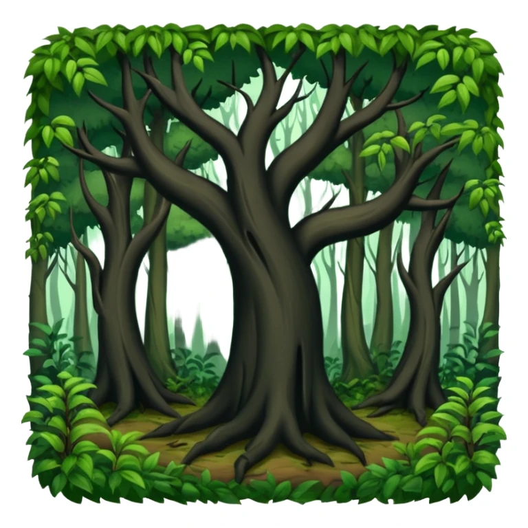 Old wold hanged in wild forest sticker