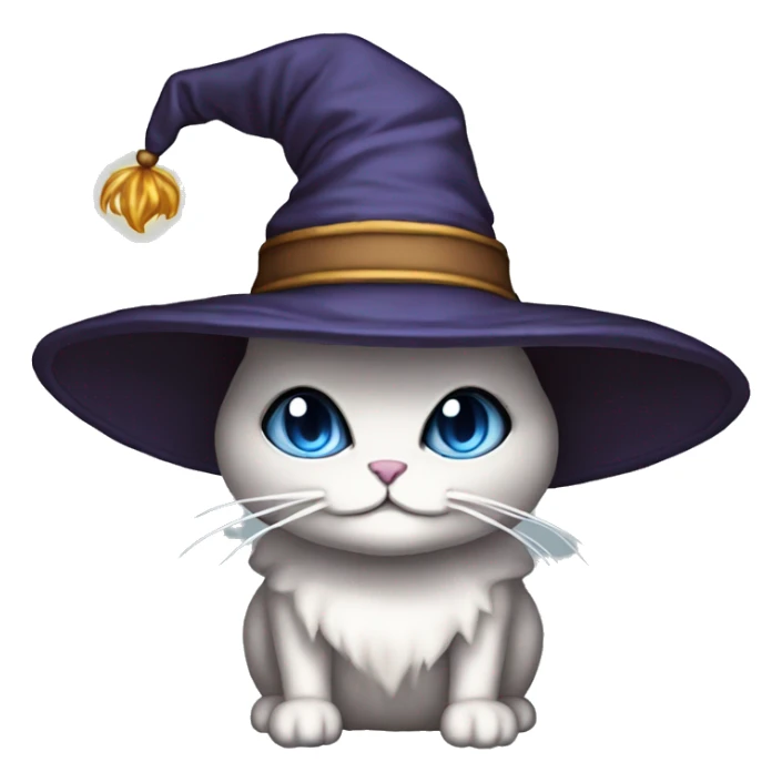 Cute cat  wizardhat pixel art Letter ASC in the hat background is wizard school sticker