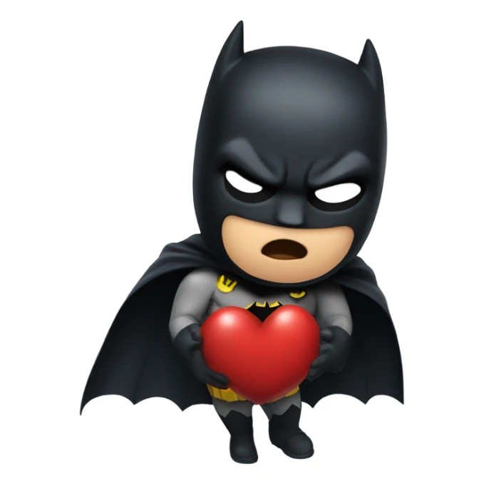 Batman Kissing heart sticker