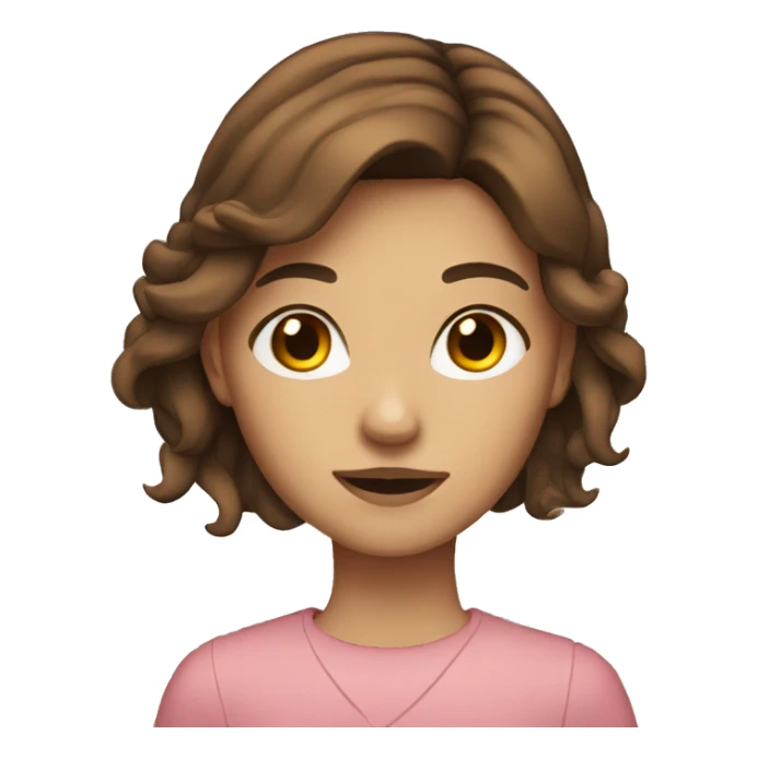 Girl wit brown hair and Brown eyes sticker