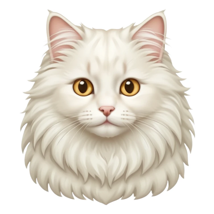 Cute white norwegian forest cat with a fluffy mane sticker
