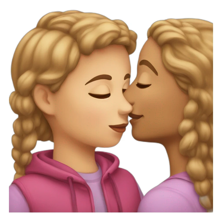 Girl kissing teanager sticker