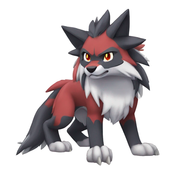  Incineroar Zoroark Lycanroc Fakemon sticker