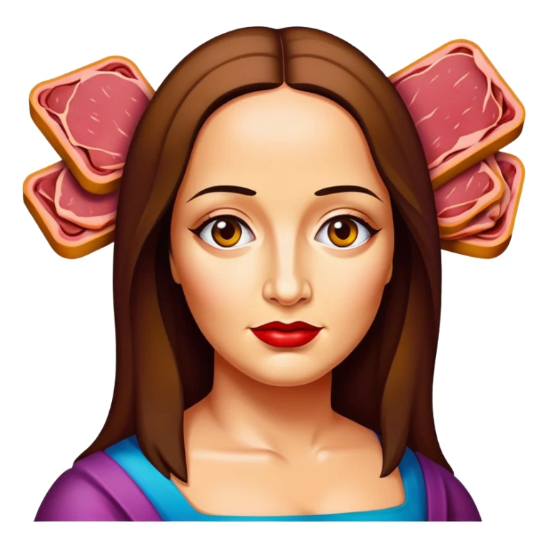 pop art monalisa SPAM meat slop portrait sticker