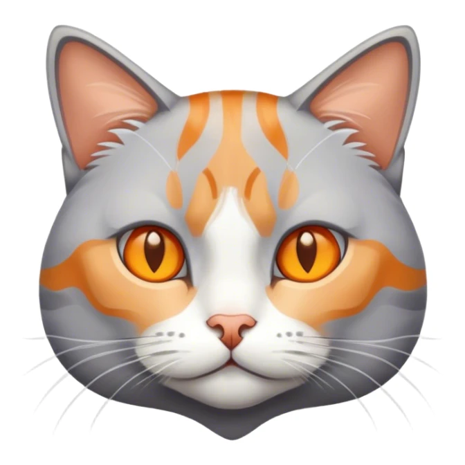 Corazón atigrado tono plomo con blanco y toques anaranjados  sticker