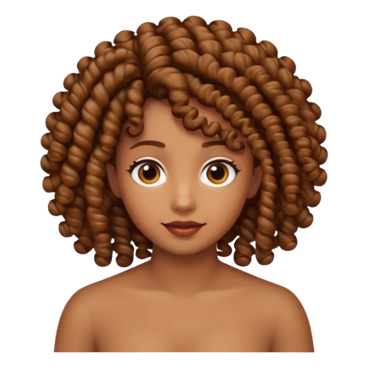 curly hair strand shaped like a spiral sticker