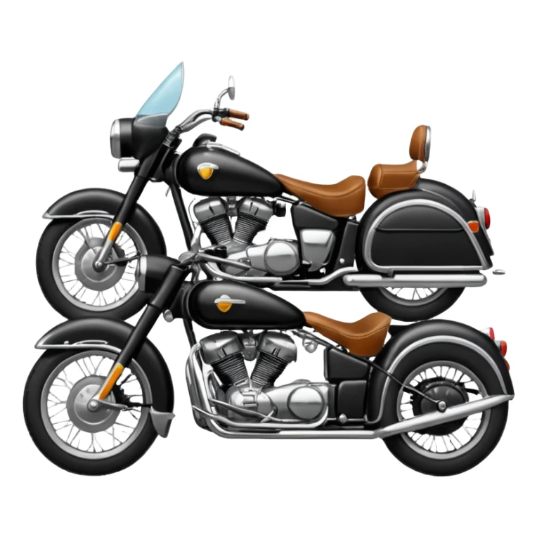 a motorcycle with a sidecar attached to the side  sticker