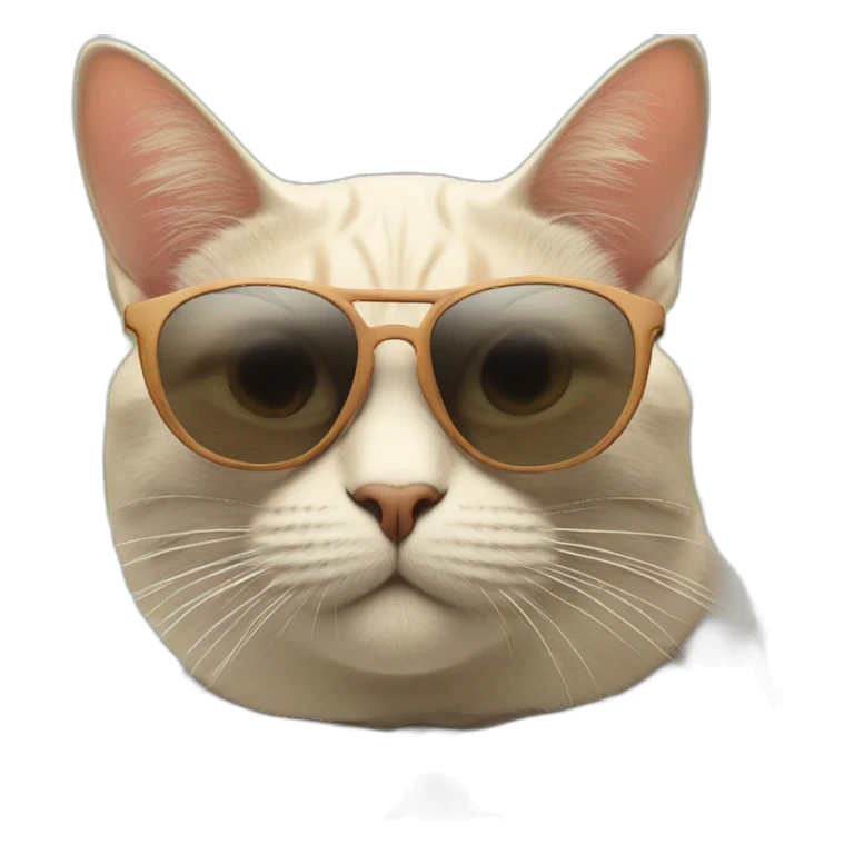 Cat with sunglasses at thé beach-volleys sticker