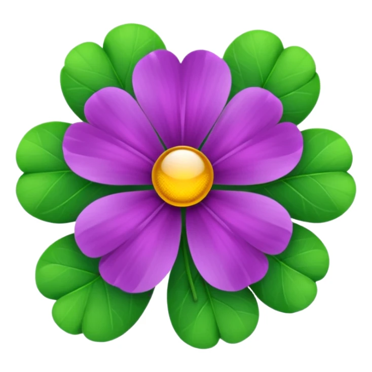 real cosmos star, but with clover, to make star look like lucky star sticker