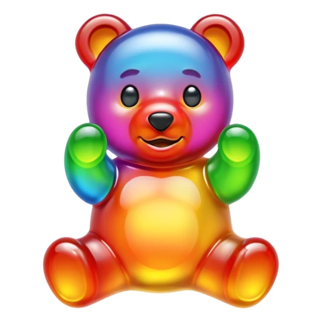 gomita de osito de colores sticker