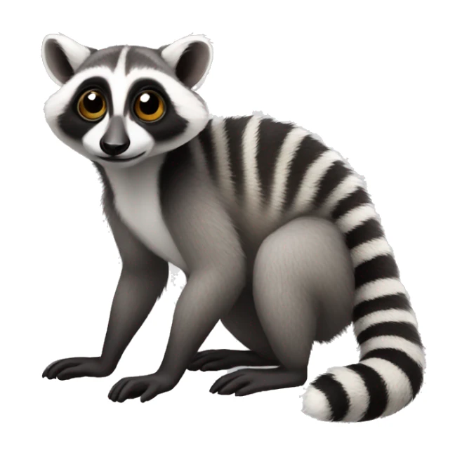 Lemur-Raccoon-hybrid full body sticker