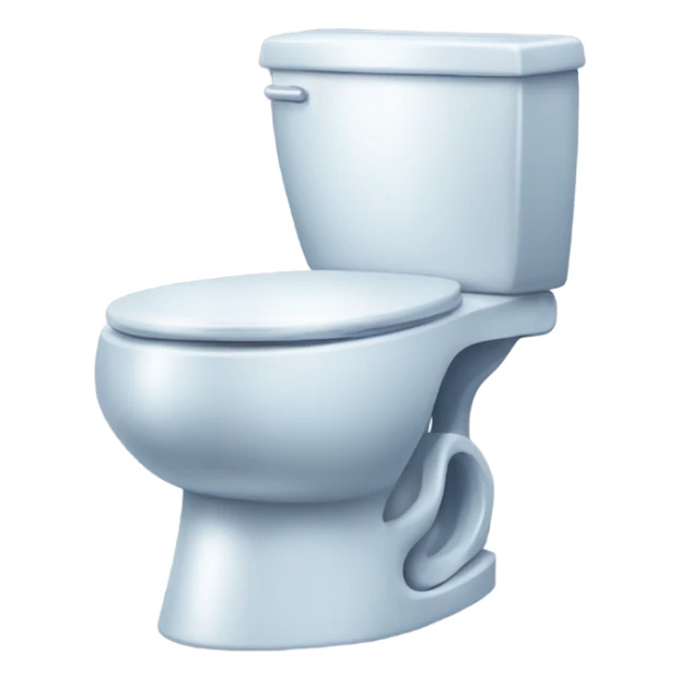 A toilet squirting water sticker