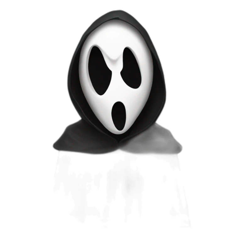 Ghost face maniac Black cloak white mask film scream sticker