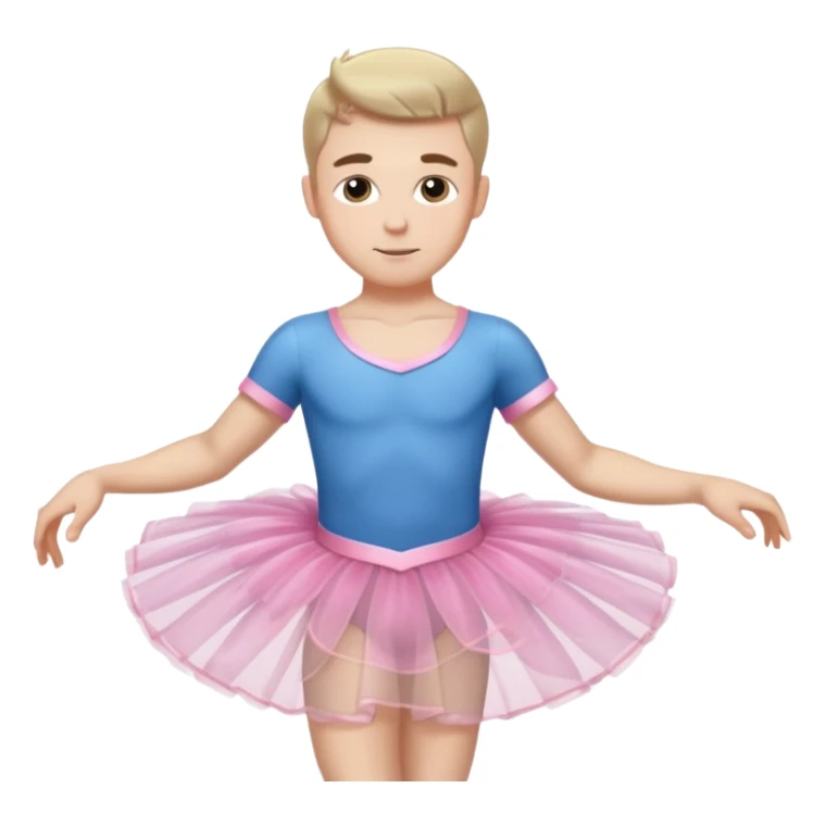 white male cop as a ballerina sticker