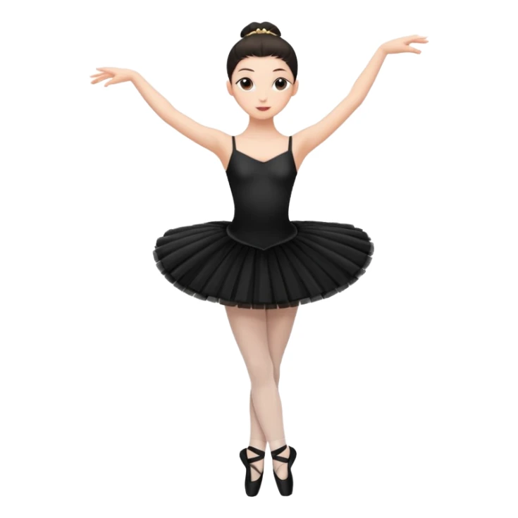 full body balet with black tutu sticker