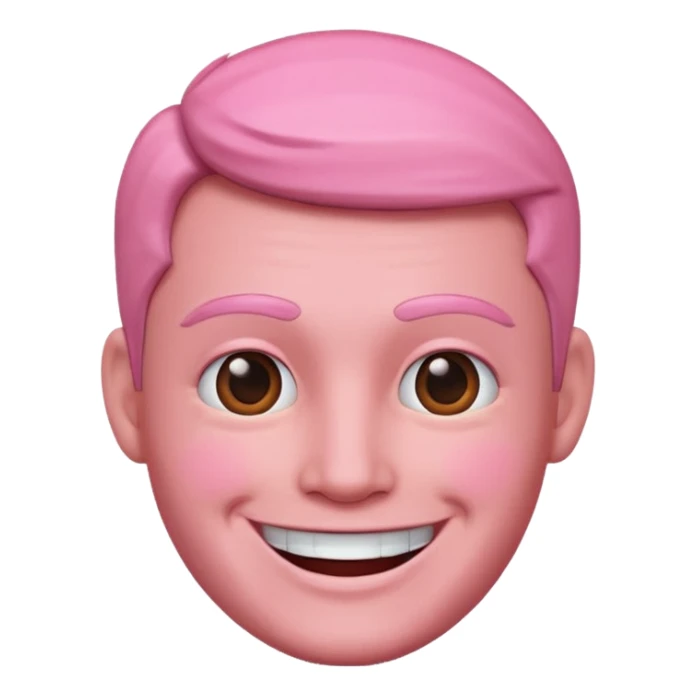 Barbie doll Ken Head pink  sticker