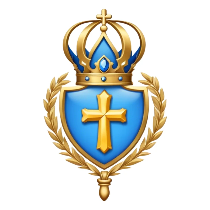 Bishop's emblem with a touch of blue sticker
