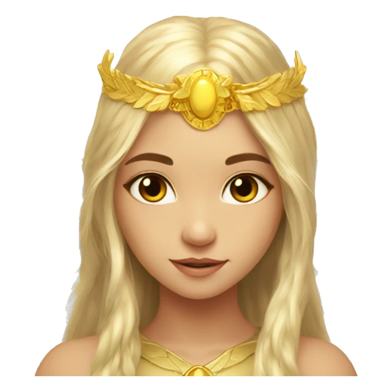big wings, sun, gold, Beautiful, fairy, long hair sticker