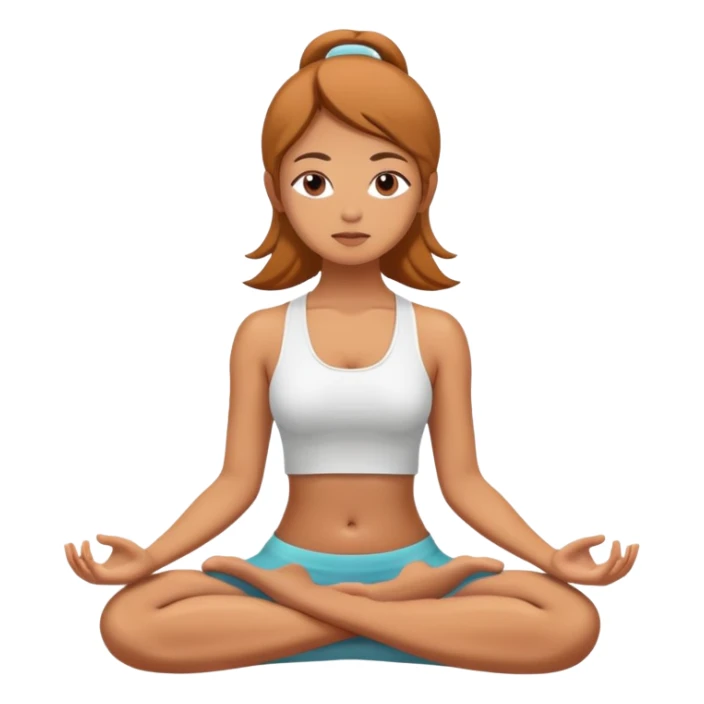 Yoga girl meditate sticker