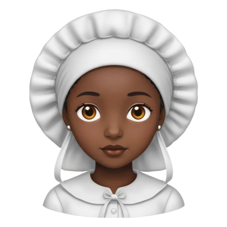 Black girl wearing a bonnet sticker
