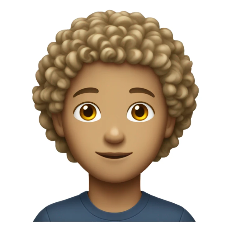 lighskin boy with curly hair sticker