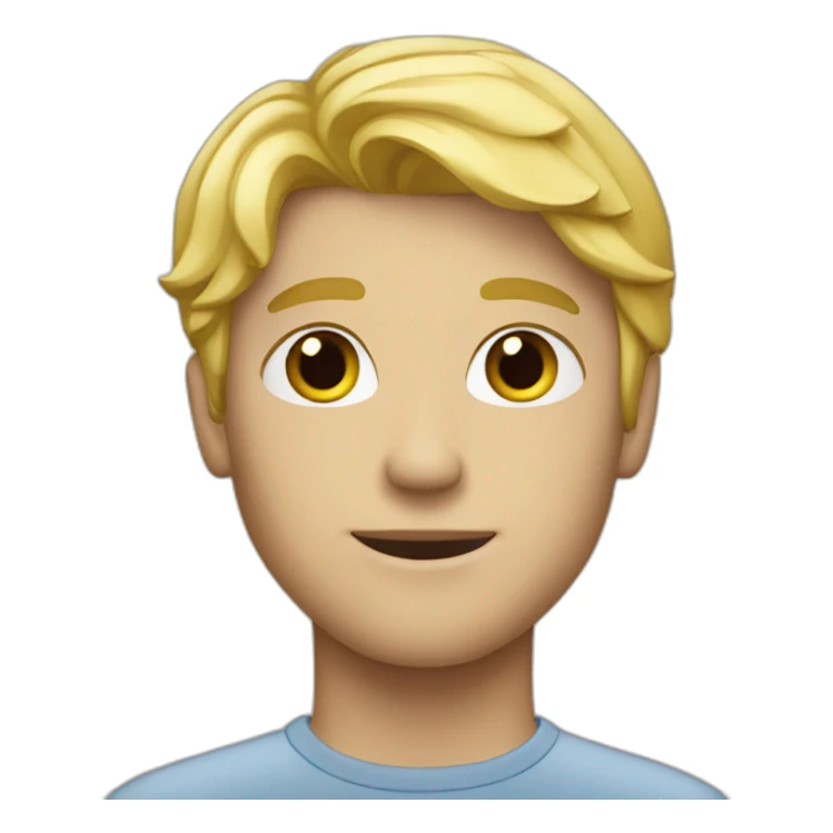 blond young man  sticker