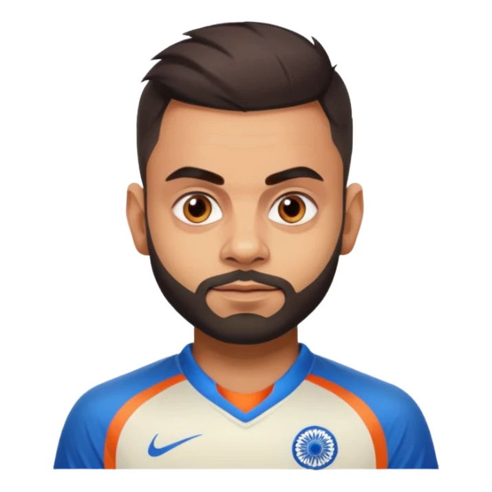 Virat Kohli wearing Indian jersey - wow sticker