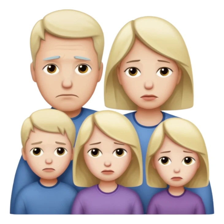 familia triste sticker
