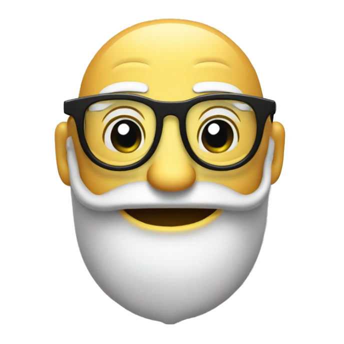 Bearded glasses smiley with thumbs up sticker