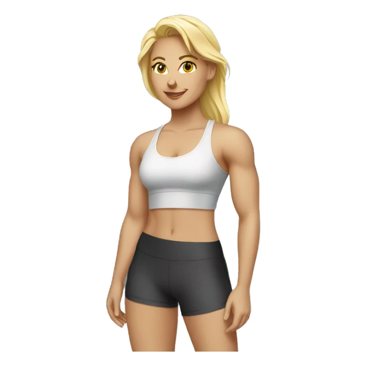 blonde woman gym sticker