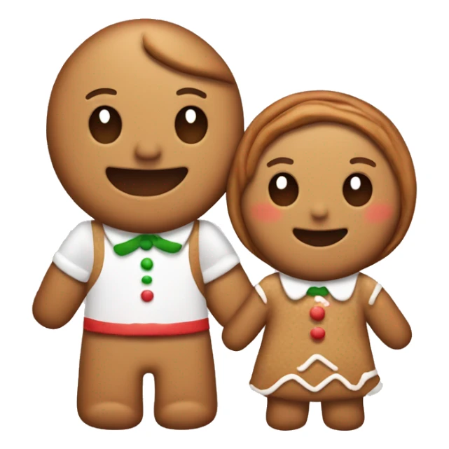 Gingerbread dad mum baby sticker