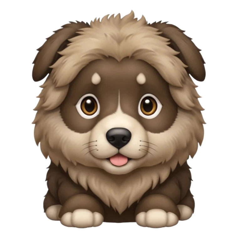 A dark-colored Caucasian Shepherd puppy with cropped ears sticker
