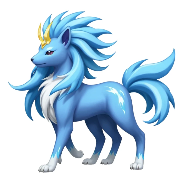 Manectric-Electrike-Furfrou-Suicune-Fakemon-fusion, full body sticker