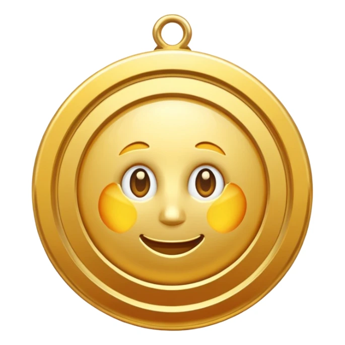 JUST THE CIRCLE  golden medal with a glossy finish sticker