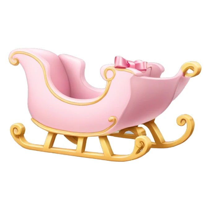 light pink sleigh sticker