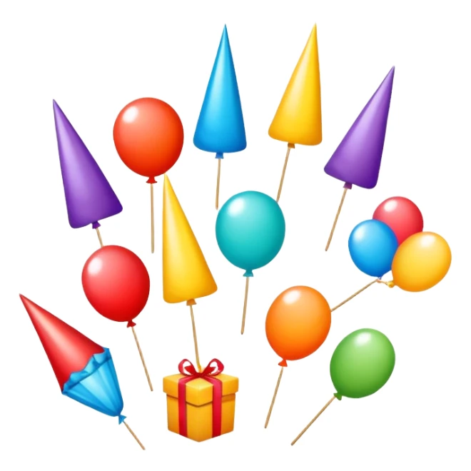 Party favors sticker