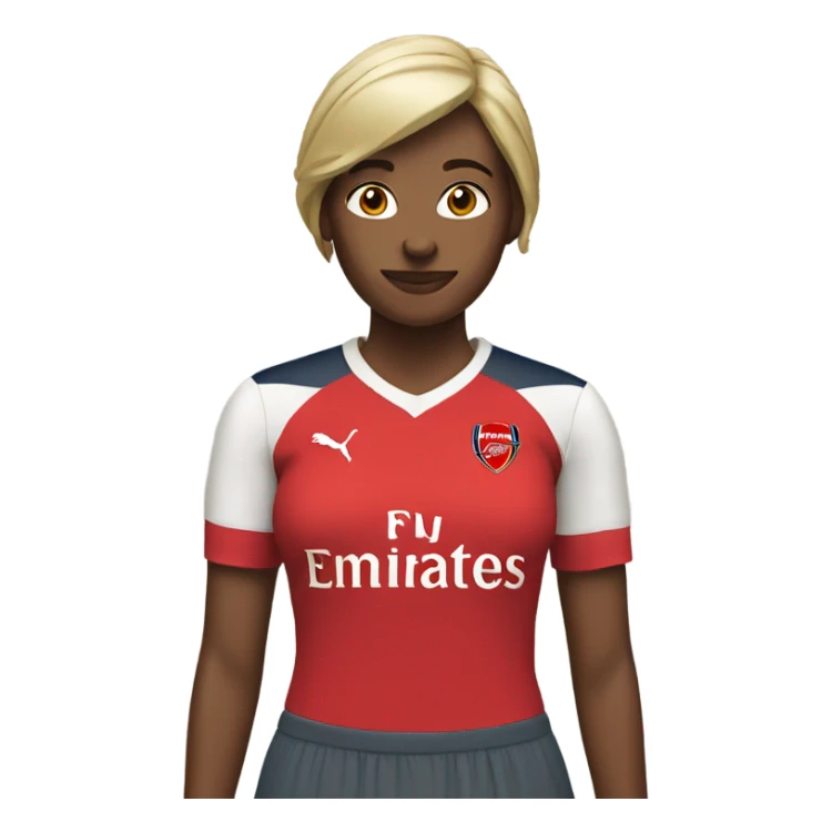 Woman wearing a Arsenal FC shirt  sticker