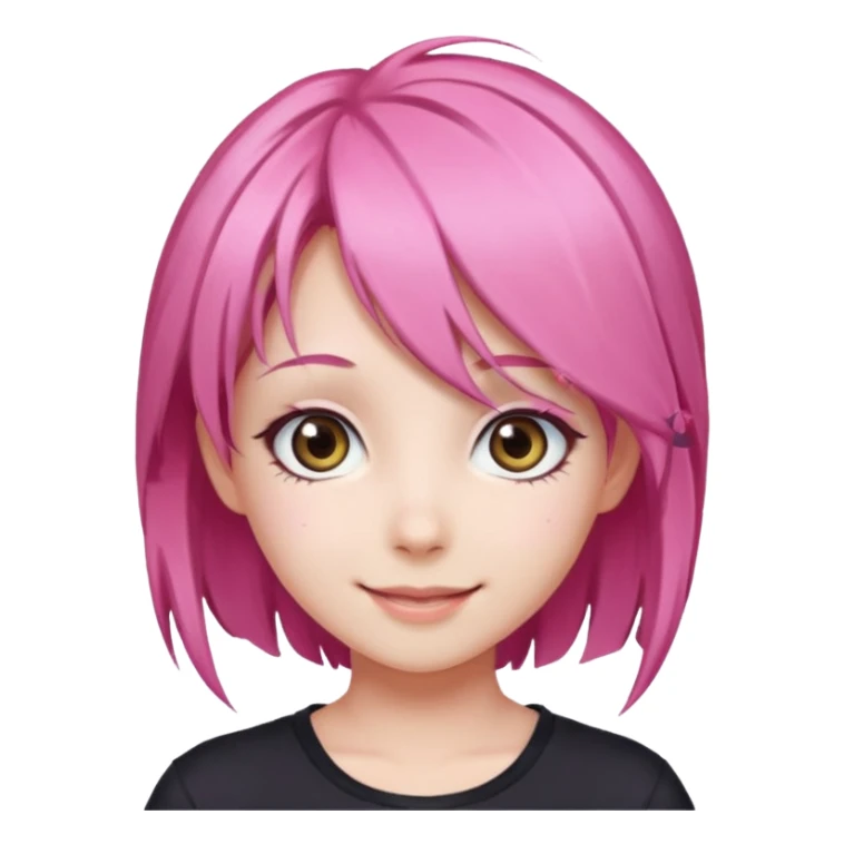 Anime girls with pink hair sticker