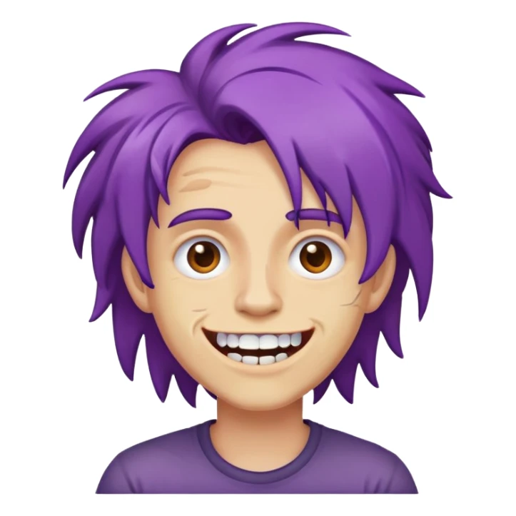 Mi ion malvadocolormorado con dientes chuecos y despeinado  sticker