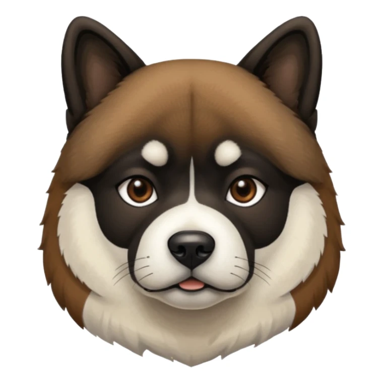 American akita full face black/brownish sticker