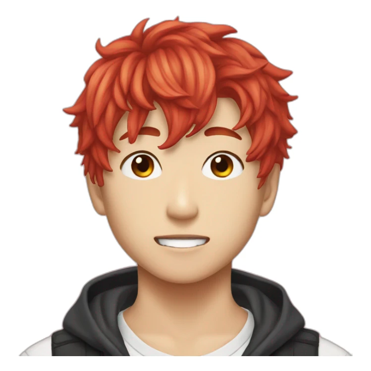 Bang chan with red hair sticker