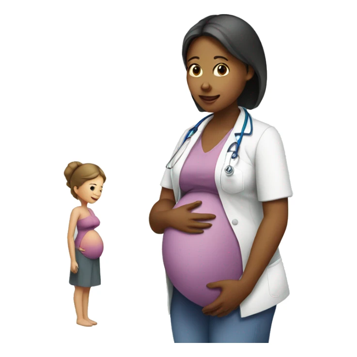 pregnant woman at the doctor sticker